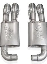 Stainless Works 3" Axleback Redline Factory Connect w/ Polished Stainless Tip Finish Ford Mustang GT 2018-2021                                     - M18ABR - Image 2