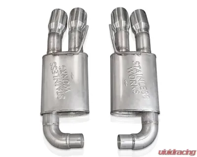 Stainless Works 3" Axleback Redline Factory Connect w/ Polished Stainless Tip Finish Ford Mustang GT 2018-2021 - M18ABR