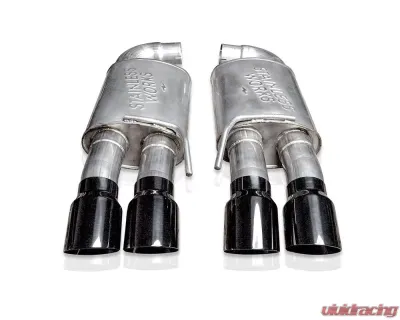 Stainless Works 3" Axleback Redline Factory Connect w/ Chrome Black Tip Finish Ford Mustang GT 2018-2021 - M18ABRB