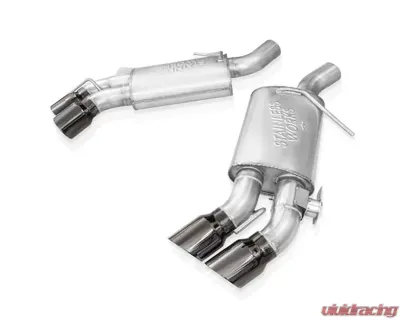 Stainless Works Chrome Black Legend Classic Sound Stock System Signature Axleback w/ Dual Mode Valves Chevrolet Camaro SS 2016-2024 - CA16RVMKFLBC
