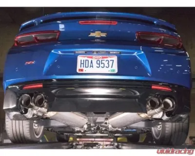 Stainless Works 3" Axle-Back With Valve Quad Black Tips Chevrolet Camaro 2016-2023 - CA16RVMKPBC