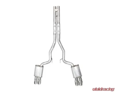 Stainless Works Catback Quad Tips Legend Sound H-Pipe Factory Connect Mustang GT 2024-2025 - M24QUADHFCL