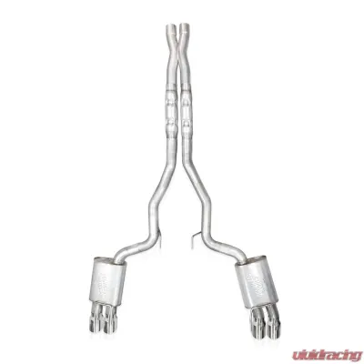 Stainless Works Catback Quad Tips Legend Sound X-Pipe Performance Connect Mustang GT 2024-2025 - M24QUADXPCL