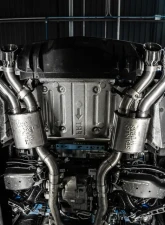 Stainless Works 3 Inch High-Flow Axleback System Polished Tips Cadillac CT5-V Blackwing 2022-2025                                     - CT5V22AB - Image 5