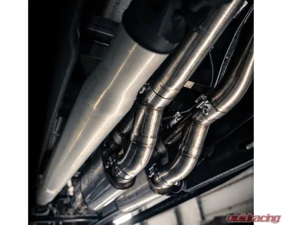 Stainless Works  3" High-Flow Catback System with 4" Matte Black Slash-Cut Conical Tips Ford F-150 Raptor R 2023-2025 - FTR25CB