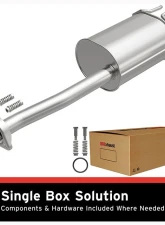 BRExhaust Rear Direct Fit Muffler Kit Replacement Honda Civic 2006-2011                                     - 108-0183 - Image 2