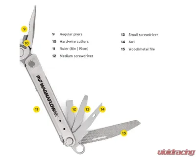 MagnaFlow x Leatherman Bond Multi-Tool, 14 Tools, 420HC Stainless Steel, Compact Design - 2694