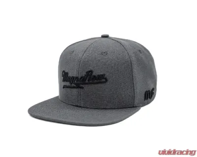 MagnaFlow Flow Stamp Snapback Hat - Dark Heather, 6-Panel Design, 100% Cotton, Adjustable Fit - 27031