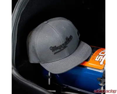 MagnaFlow Flow Stamp Snapback Hat - Dark Heather, 6-Panel Design, 100% Cotton, Adjustable Fit - 27031