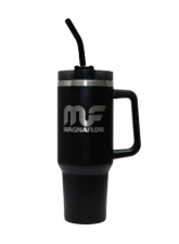 MagnaFlow 40oz Roadie Tumbler, Black Stainless Steel, Wide-Grip Handle, Soft-Touch Straw                                     - 2747 - Image 4