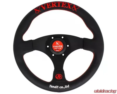 Vertex 325mm Red Flat Steering Wheel - STW-FLT-RED