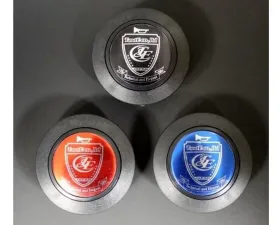Vertex T&E Blue Horn Button