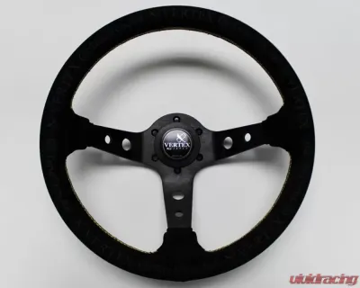 Vertex 330mmx90mm Deep Dish Suede King Steering Wheels - STW-KING-SDE