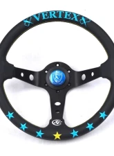 Vertex Blue / Mint 7 Star Steering Wheel 330mm Deep Dish                                     - STW-7STR-BM - Image 6