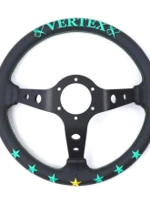 Vertex Blue / Mint 7 Star Steering Wheel 330mm Deep Dish                                     - STW-7STR-BM - Image 2