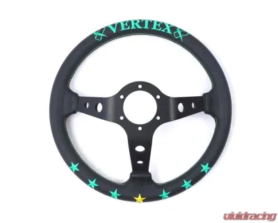 Vertex Blue / Mint 7 Star Steering Wheel 330mm Deep Dish - STW-7STR-BM