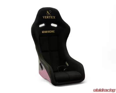 Vertex X Bride Black with Gold Logo FRP Silver Back Zeta IV Classic Seat - ST-VXB-ZT4C-BG-FRP