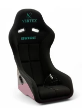 Vertex X Bride Black with Vertea Blue Logo FRP Silver Back Zeta IV Classic Seat                                     - ST-VXB-ZT4C-BVB-FRP - Image 3