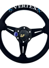 Vertex Vertea Blue 340x70mm Deep 6-Star Leather Steering Wheel                                     - STW-6STR-BLU-LTR - Image 4