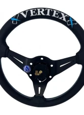Vertex Vertea Blue 340x70mm Deep 6-Star Leather Steering Wheel                                     - STW-6STR-BLU-LTR - Image 5