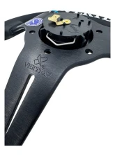 Vertex Vertea Blue 340x70mm Deep 6-Star Leather Steering Wheel                                     - STW-6STR-BLU-LTR - Image 6