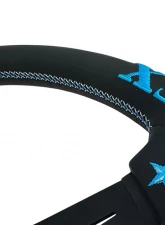 Vertex Vertea Blue 340x70mm Deep 6-Star Leather Steering Wheel                                     - STW-6STR-BLU-LTR - Image 7
