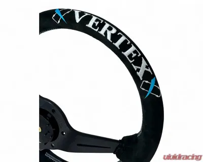 Vertex Vertea Blue 340x70mm Deep 6-Star Suede Steering Wheel - STW-6STR-BLU-SDE