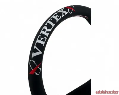 Vertex Red 340x70mm Deep 6-Star Leather Steering Wheel - STW-6STR-RED-LTR