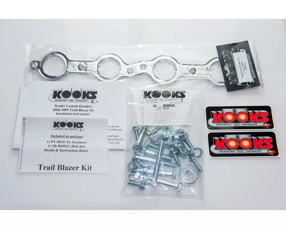 Kooks 1 7/8" x 3.0" Stainless Steel Longtube Headers w/O2 Sensor Bungs and Venturi Collectors Chevrolet Trailblazer SS V8 2006-2009 - 27202400