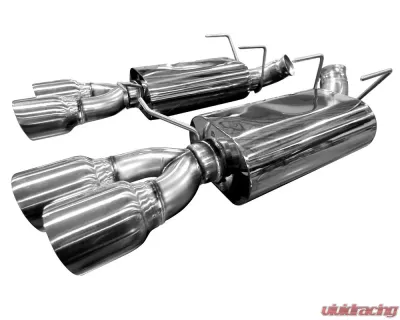 Kooks 2.75" x 3.0" OEM Axleback Exhaust 4" Slash Cut Polished QuadTips Ford Mustang GT500 5.8L 4V 2013-2014 - 11436200