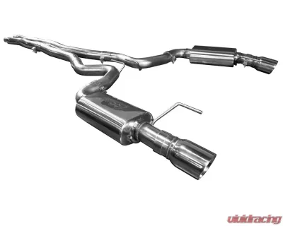 Kooks 3.0" Catback Exhaust 3.0" Oval Race Mufflers w/ 4" Slash Cut Polished Tips Ford Mustang 5.0L 4V 2015-2022 - 11514101