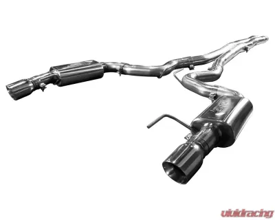 Kooks 3.0" Catback Exhaust 3.0" Oval Race Mufflers w/ 4" Slash Cut Polished Tips Ford Mustang 5.0L 4V 2015-2022 - 11514101