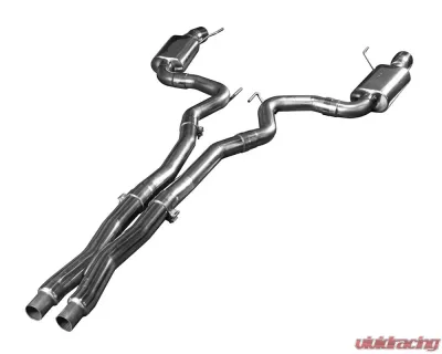 Kooks 3.0" Catback Exhaust 3.0" Oval Race Mufflers w/ 4" Slash Cut Polished Tips Ford Mustang 5.0L 4V 2015-2022 - 11514101
