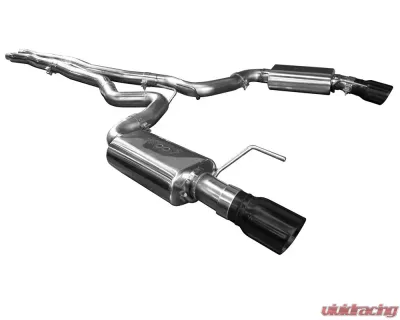 Kooks 3" Catback Exhaust w/ X-Pipe & 4" Slash Cut Black Tips Ford Mustang GT 5.0L 4V 2015-2022 - 11514111