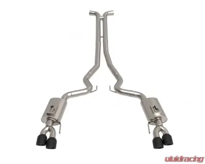 Kooks Complete 3.0" Exhaust 4" Double Wall Slash Cut Black Quad Tips Ford Mustang GT V8 2018+ - 11515460