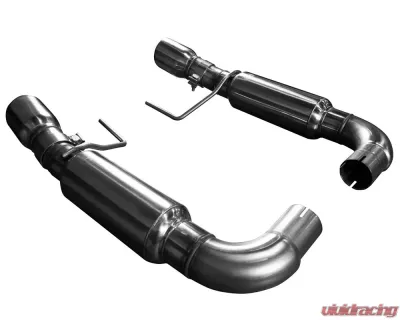 Kooks 3" Axle-Back Exhaust System w/ Race Muffler & 4" Polished Double Wall Slash Cut Tips Ford Mustang 5.0L 4V 2015-2022 - 11516200