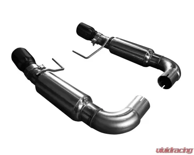Kooks OEM 3" Axle-Back Exhaust System w/ 4" Black Double Wall Slash Cut Tips Ford Mustang GT 5.0L 4V 2015-2022 - 11516210