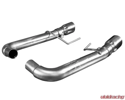 Kooks 3" Axle-Back Exhaust System w/ 4" Polished Double Wall Slash Cut Tips Ford Mustang 5.0L 4V 2015-2022 - 11516400