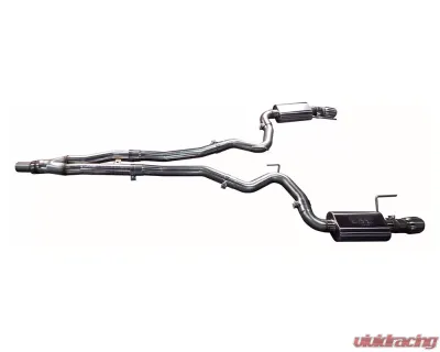 Kooks 2 1/4" x 2 1/2" Stainless Steel Comp Catback Exhaust w/ Polished Tip Ford Mustang 2.3L EcoBoost 2015-2022 - 11534200