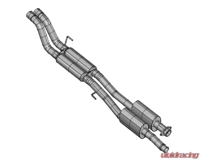 Kooks 3.0" Dual Exhaust Catback System w/(2) Mufflers and (2) Additional Race Resonators for use on OEM tailpipes Ford F-150 V6 2017-2022 - 13624100