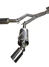 Kooks Complete 3.0" Exhaust System w/Torca Tight Clamps with: 3.0" Green High Flow Race Cats, X-Pipe, Kooks Polished Oval Race Mufflers and 4" Polished Slash Cut Tips Chevrolet Camaro V8 2010-2015                                     - 22505301 - Image 4