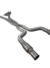 Kooks Complete 3.0" Exhaust System w/Torca Tight Clamps with: 3.0" Green High Flow Race Cats, X-Pipe, Kooks Polished Oval Race Mufflers and 4" Polished Slash Cut Tips Chevrolet Camaro V8 2010-2015                                     - 22505301 - Image 2
