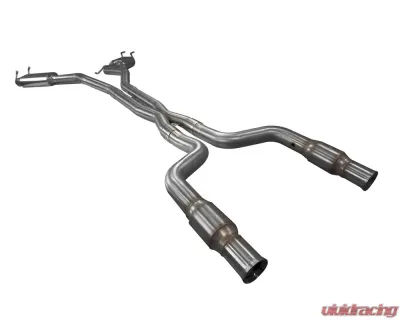 Kooks Complete 3.0" Exhaust System w/Torca Tight Clamps with: 3.0" Green High Flow Race Cats, X-Pipe, Kooks Polished Oval Race Mufflers and 4" Polished Slash Cut Tips Chevrolet Camaro V8 2010-2015 - 22505301