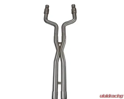 Kooks Complete 3.0" Exhaust System w/Torca Tight Clamps with: 3.0" Green High Flow Race Cats, X-Pipe, Kooks Polished Oval Race Mufflers and 4" Polished Slash Cut Tips Chevrolet Camaro V8 2010-2015 - 22505301