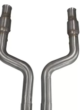 Kooks Complete 3.0" Exhaust System w/Torca Tight Clamps with: 3.0" Green High Flow Race Cats, X-Pipe, Kooks Polished Oval Race Mufflers and 4" Polished Slash Cut Tips Chevrolet Camaro V8 2010-2015                                     - 22505301 - Image 4