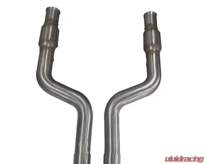 Kooks Complete 3.0" Exhaust System w/Torca Tight Clamps with: 3.0" Green High Flow Race Cats, X-Pipe, Kooks Polished Oval Race Mufflers and 4" Polished Slash Cut Tips Chevrolet Camaro V8 2010-2015 - 22505301