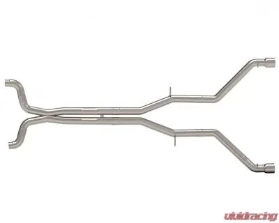 Kooks 3" Muffler Delete Connection Back Exhaust System X-Pipe w/Muffler Delete Pipes and 4" Polished Slash Cut Dual Tips Chevrolet Camaro SS  | ZL1 2016-2020 - 22604101MD