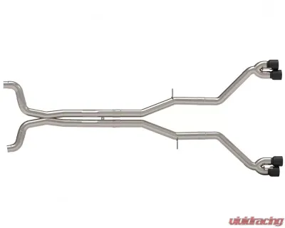 Kooks 3" Muffler Delete Connection Back Exhaust System X-Pipe w/Muffler Delete Pipes and 4" Black Slash Cut Quad Tips Chevrolet Camaro SS | ZL1 2016-2020 - 22604161MD
