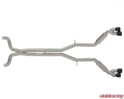 Kooks 3" Street Screamer Connection Back Exhaust System X-Pipe w/Kooks Bullet Mufflers and 4" Black Slash Cut Quad Tips Chevrolet Camaro SS  | ZL1 2016-2020 - 22604161SS