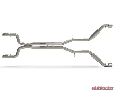 Kooks Complete 3" Street Screamer Exhaust System X-Pipe w/3" Green Catted Pipes Kooks Bullet Mufflers and 4" Polished Slash Cut Dual Tips Chevrolet Camaro SS | ZL1 2016-2020 - 22605301SS